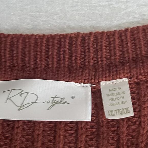 RD Style Josslyn V Neck sweater Stitch Fix size XXL Pullover cozycore Office - Picture 6 of 8